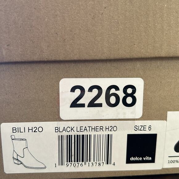 Dolce Vita Bili H20 Black Leather Pointed-Toe Ankle Booties Waterproof NEW 6 - Picture 10 of 10
